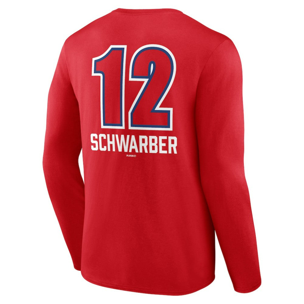 Kyle Schwarber Philadelphia Phillies Fastball Player Name & Number Long Sleeve T-Shirt Online