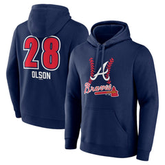 Matt Olson Atlanta Braves Fastball Player Name & Number Pullover Hoodie On Sale