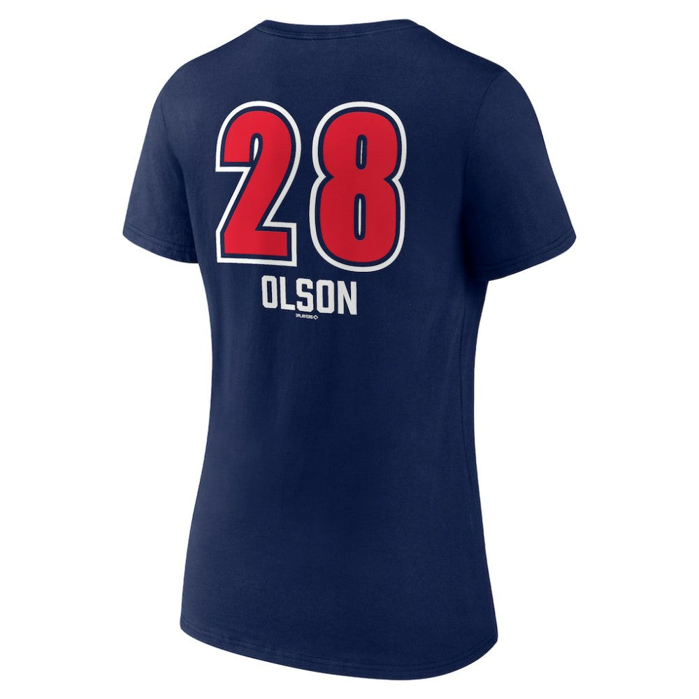Matt Olson Atlanta Braves Women's Fastball Player Name & Number V-Neck T-Shirt Online