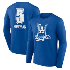 Freddie Freeman Los Angeles Dodgers Fastball Player Name & Number Long Sleeve T-Shirt Sale