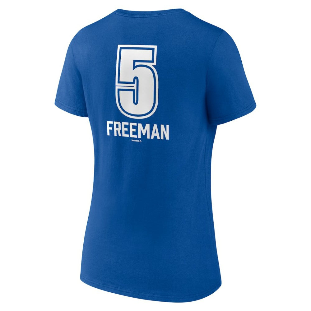 Freddie Freeman Los Angeles Dodgers Women's Fastball Player Name & Number V-Neck T-Shirt discount