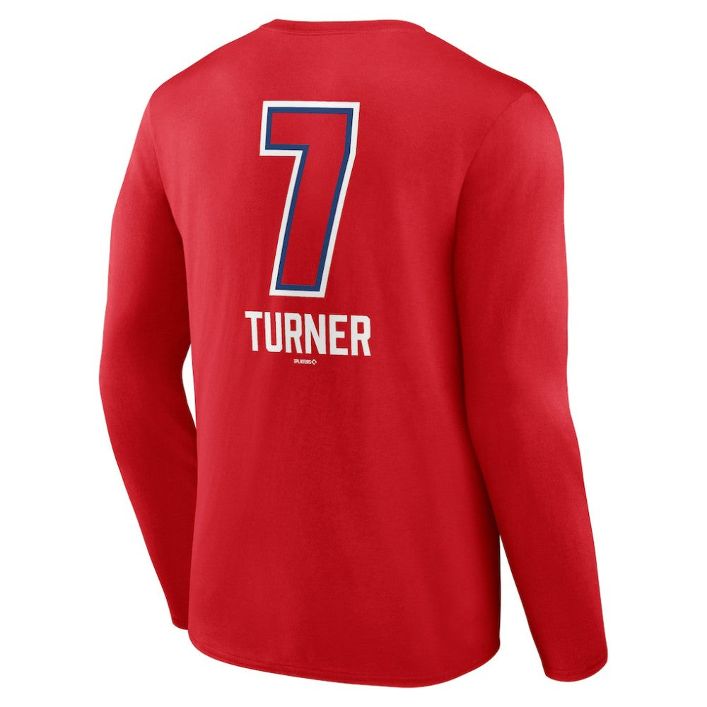 Trea Turner Philadelphia Phillies Fastball Player Name & Number Long Sleeve T-Shirt Lifestyle