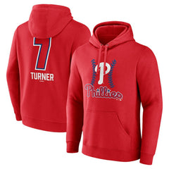 Trea Turner Philadelphia Phillies Fastball Player Name & Number Pullover Hoodie Lifestyle