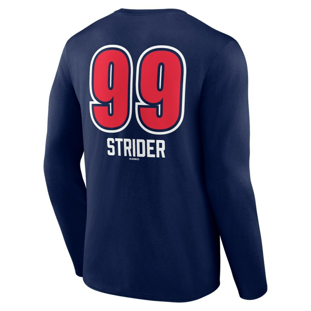 Spencer Strider Atlanta Braves Fastball Player Name & Number Long Sleeve T-Shirt On Sale