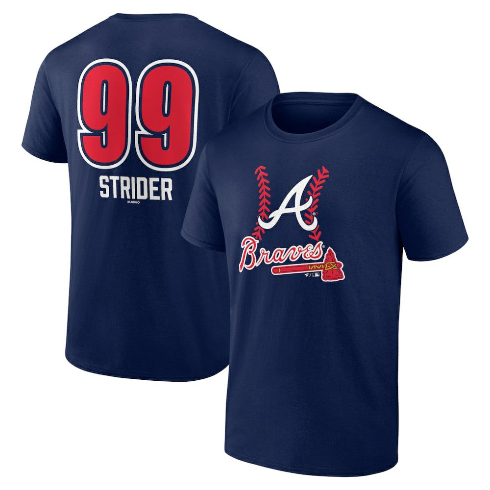 Spencer Strider Atlanta Braves Fastball Player Name & Number T-Shirt On Sale