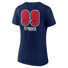 Spencer Strider Atlanta Braves Women's Fastball Player Name & Number V-Neck T-Shirt Sale