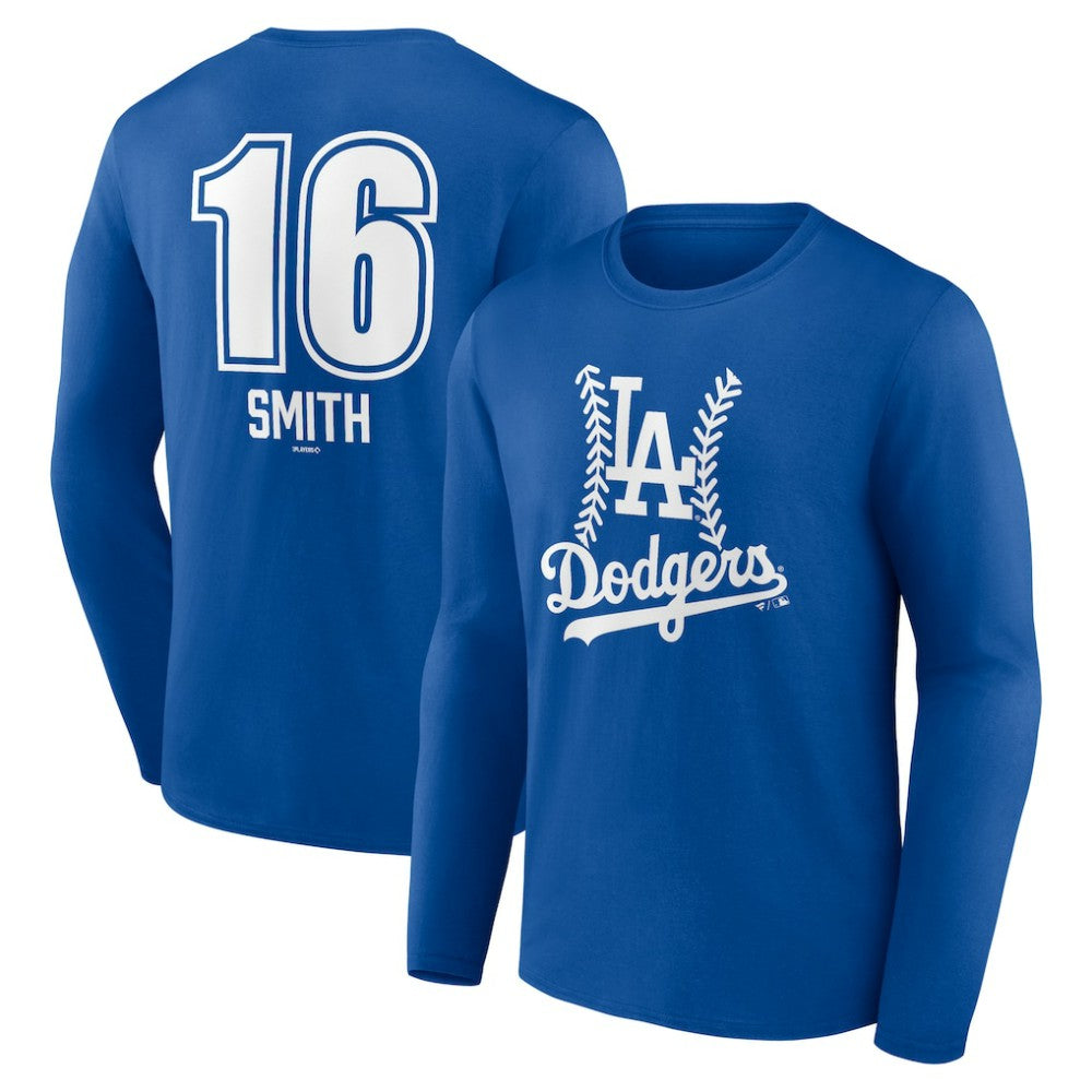 Will Smith Los Angeles Dodgers Fastball Player Name & Number Long Sleeve T-Shirt for sale