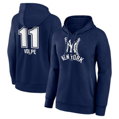 Anthony Volpe New York Yankees Women's Fastball Player Name & Number Pullover Hoodie Sale
