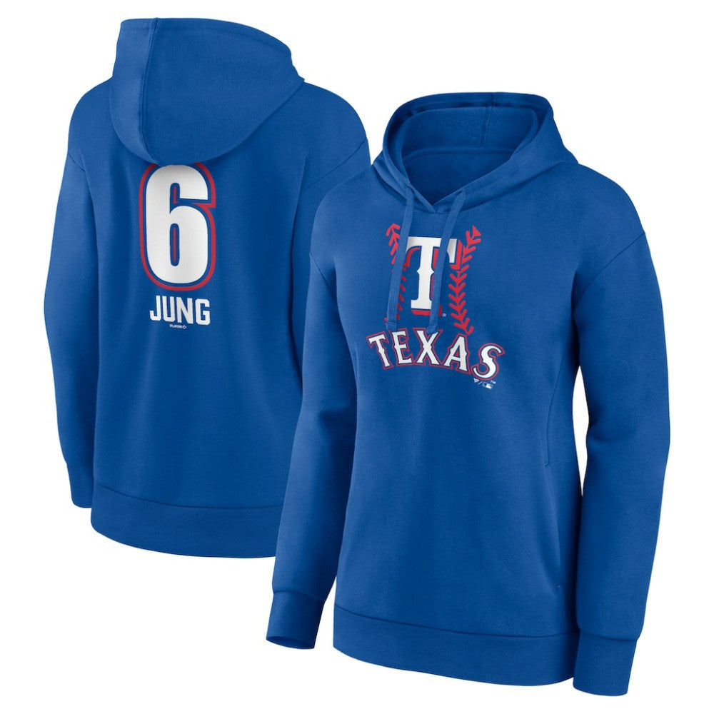 Josh Jung Texas Rangers Women's Fastball Player Name & Number Pullover Hoodie Online