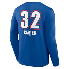 Evan Carter Texas Rangers Fastball Player Name & Number Long Sleeve T-Shirt Clearance