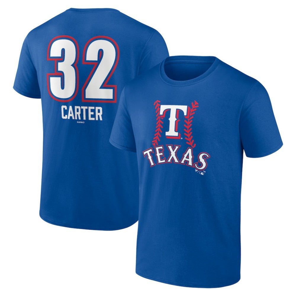 Evan Carter Texas Rangers Fastball Player Name & Number T-Shirt Lifestyle