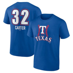 Evan Carter Texas Rangers Fastball Player Name & Number T-Shirt Lifestyle