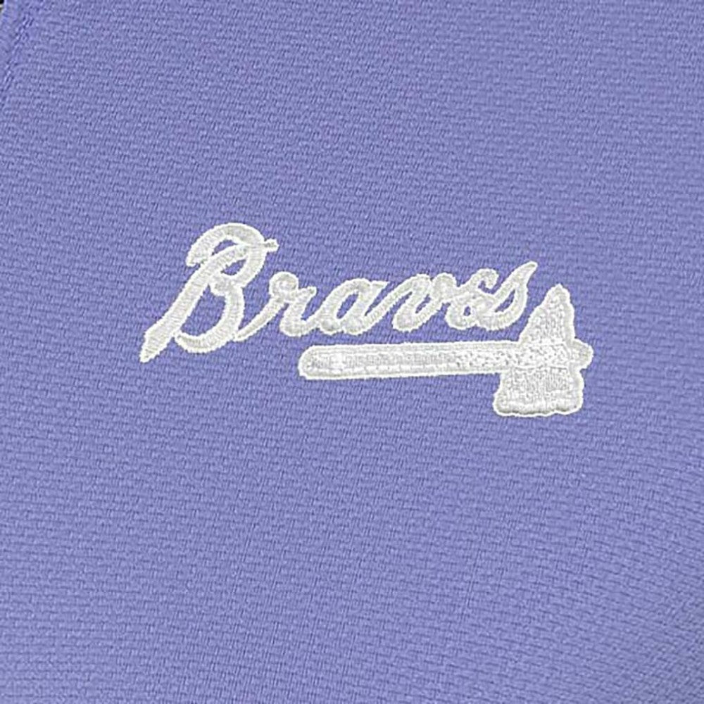 Atlanta Braves Antigua Women's Finish Quarter-Zip Pullover Top Online
