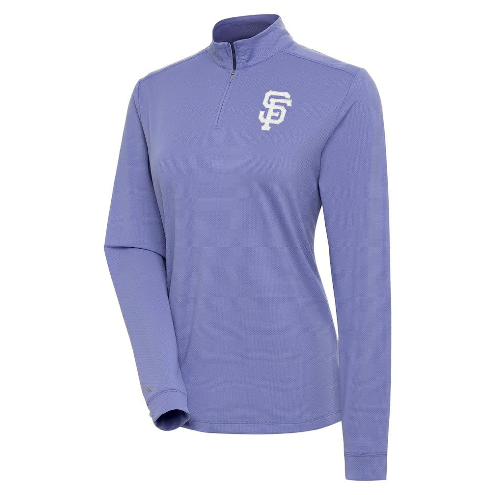 San Francisco Giants Antigua Women's Finish Quarter-Zip Pullover Top Clearance