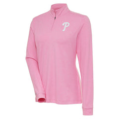 Philadelphia Phillies Antigua Women's Mentor Quarter-Zip Pullover Top On Sale