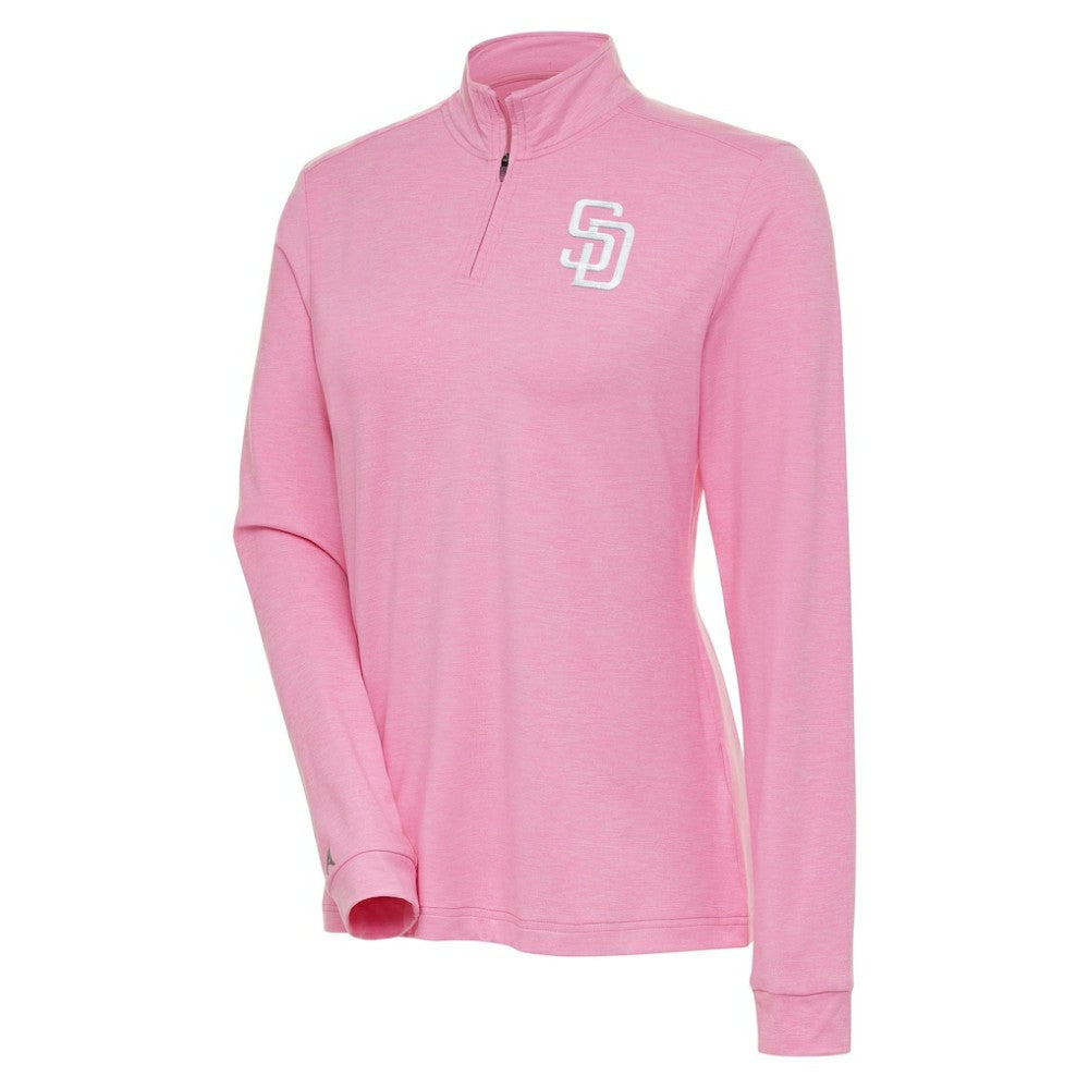 San Diego Padres Antigua Women's Mentor Quarter-Zip Pullover Top discount