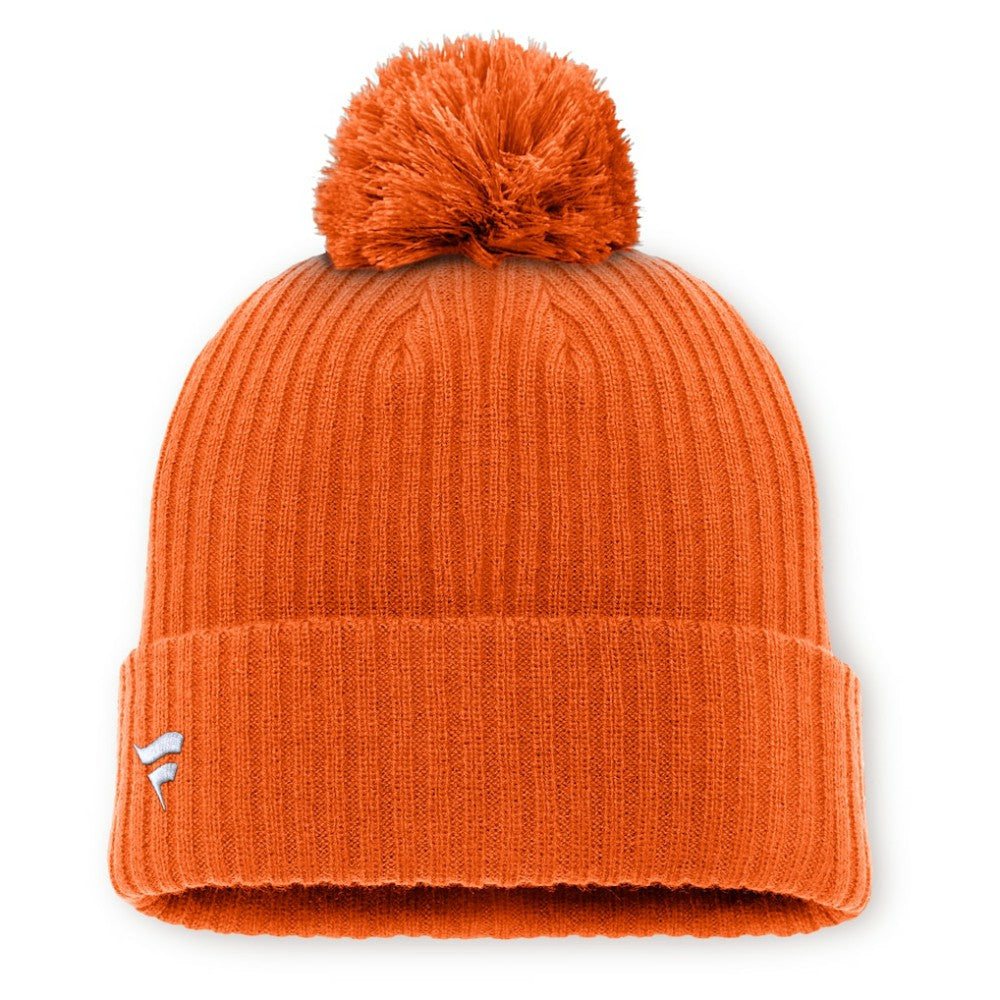 Philadelphia Flyers - Fanatics Primary Logo Cuffed Knit Hat with Pom Orange