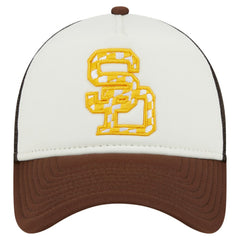 San Diego Padres New Era Checkered Flag A-Frame Trucker 9FORTY Adjustable Hat Lifestyle