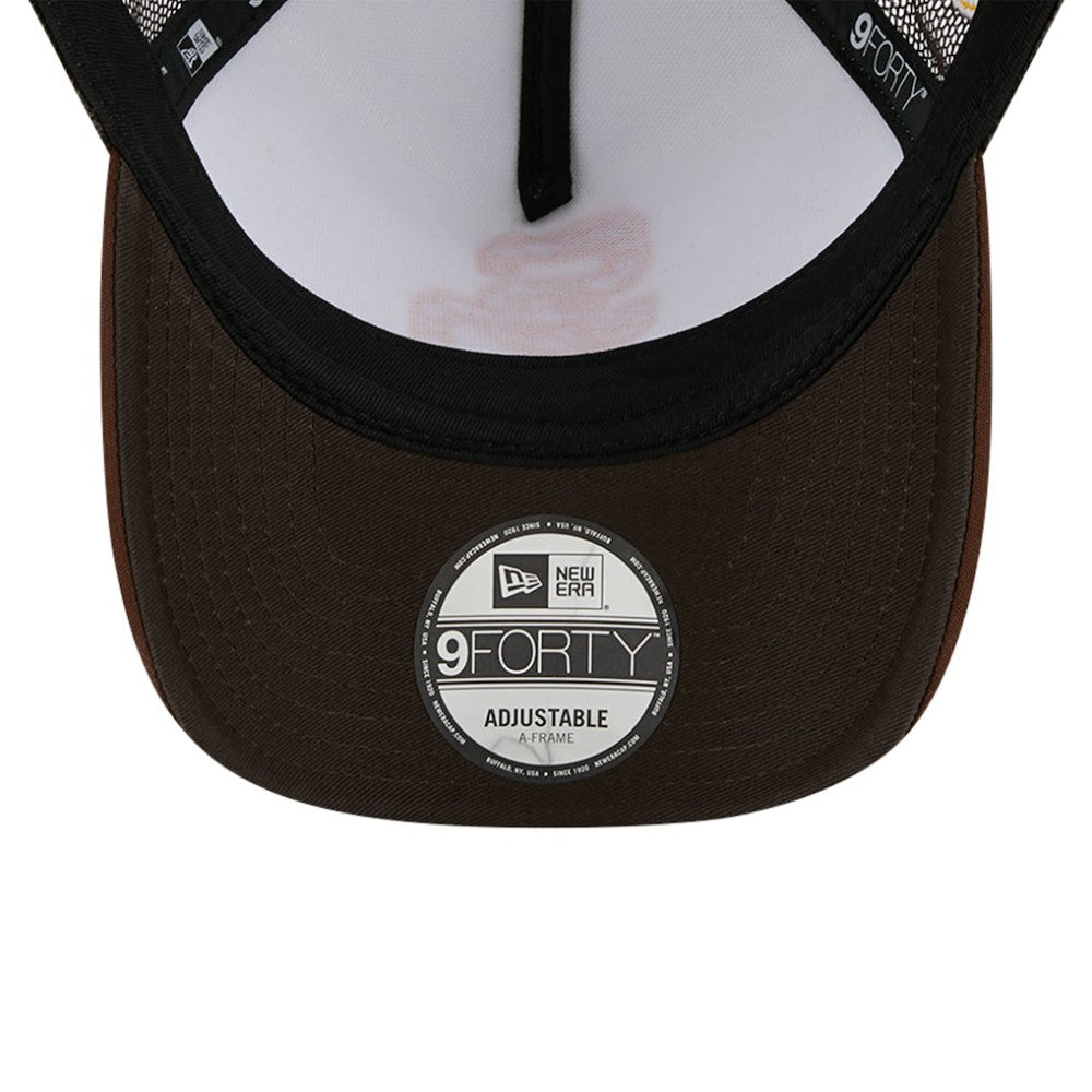 San Diego Padres New Era Checkered Flag A-Frame Trucker 9FORTY Adjustable Hat Lifestyle