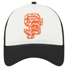 San Francisco Giants New Era Checkered Flag A-Frame Trucker 9FORTY Adjustable Hat Lifestyle
