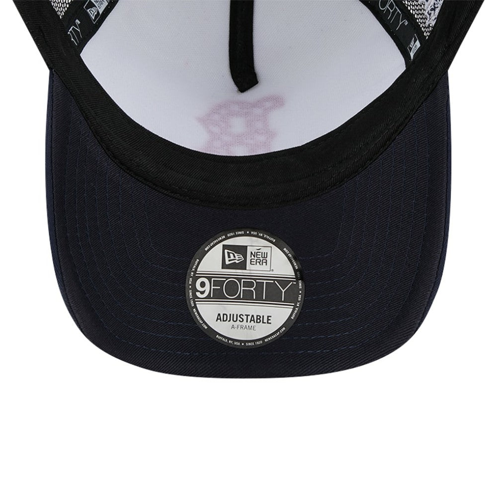 Boston Red Sox New Era Checkered Flag A-Frame Trucker 9FORTY Adjustable Hat Clearance