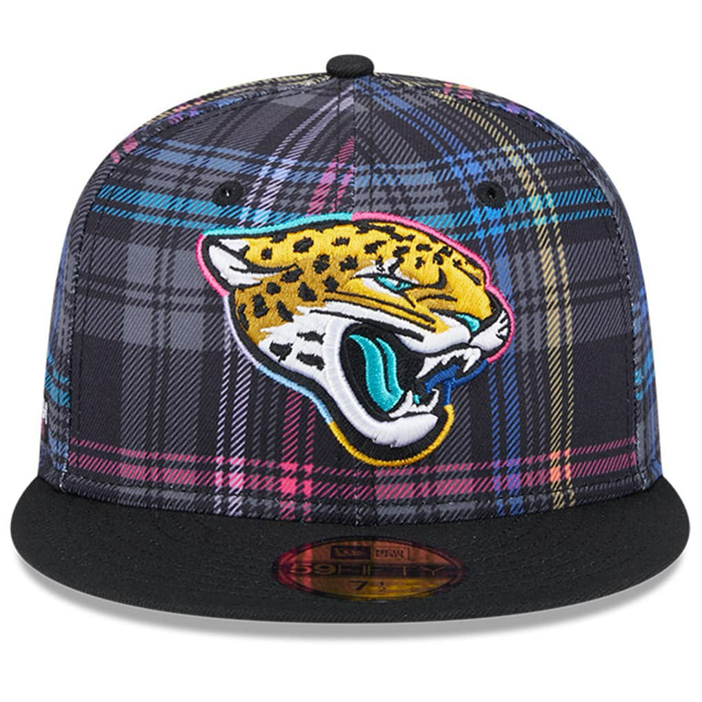 Jacksonville Jaguars New Era 2024 NFL Crucial Catch Plaid 59FIFTY Fitted Hat Black - NFL