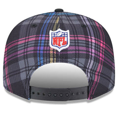 Jacksonville Jaguars New Era 2024 NFL Crucial Catch Plaid 9FIFTY Snapback Hat Black - NFL