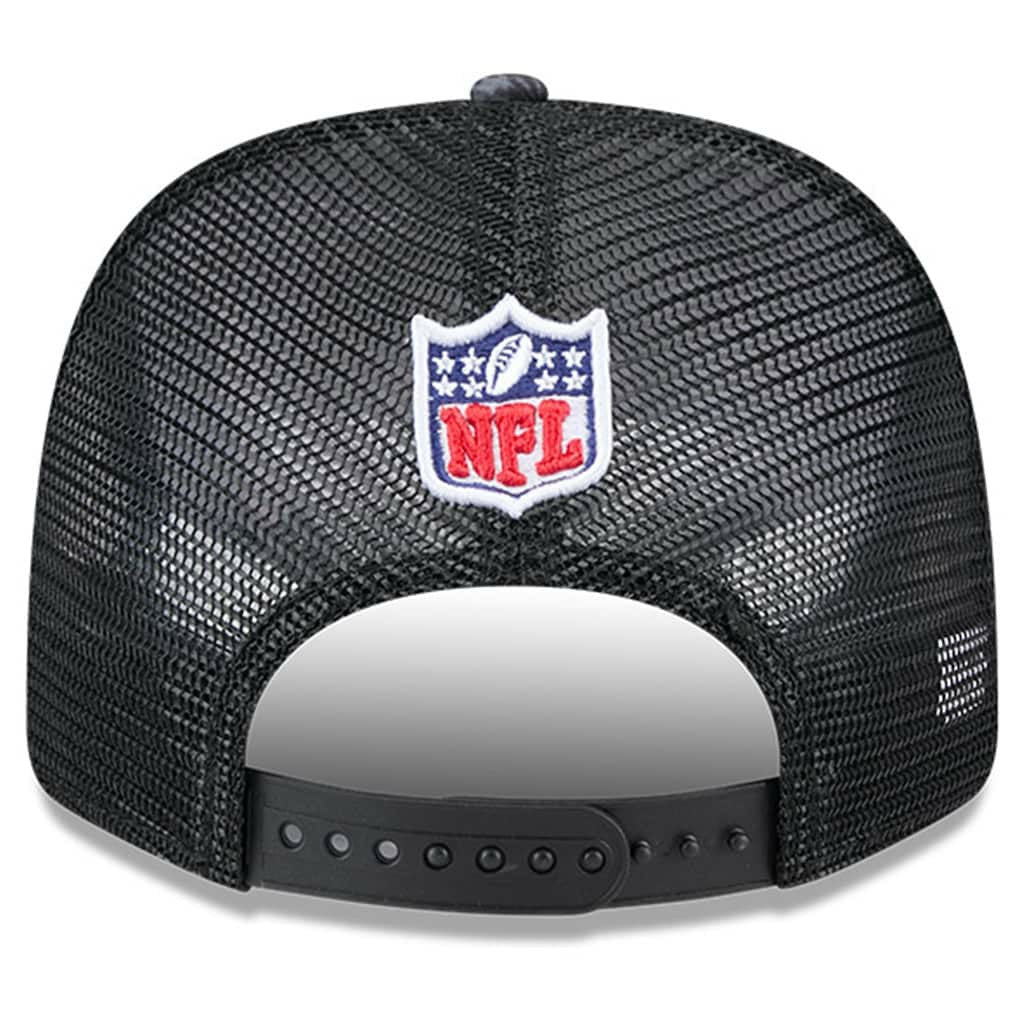 Jacksonville Jaguars New Era 2024 NFL Crucial Catch Plaid 9SEVENTY Trucker Snapback Hat Black - NFL