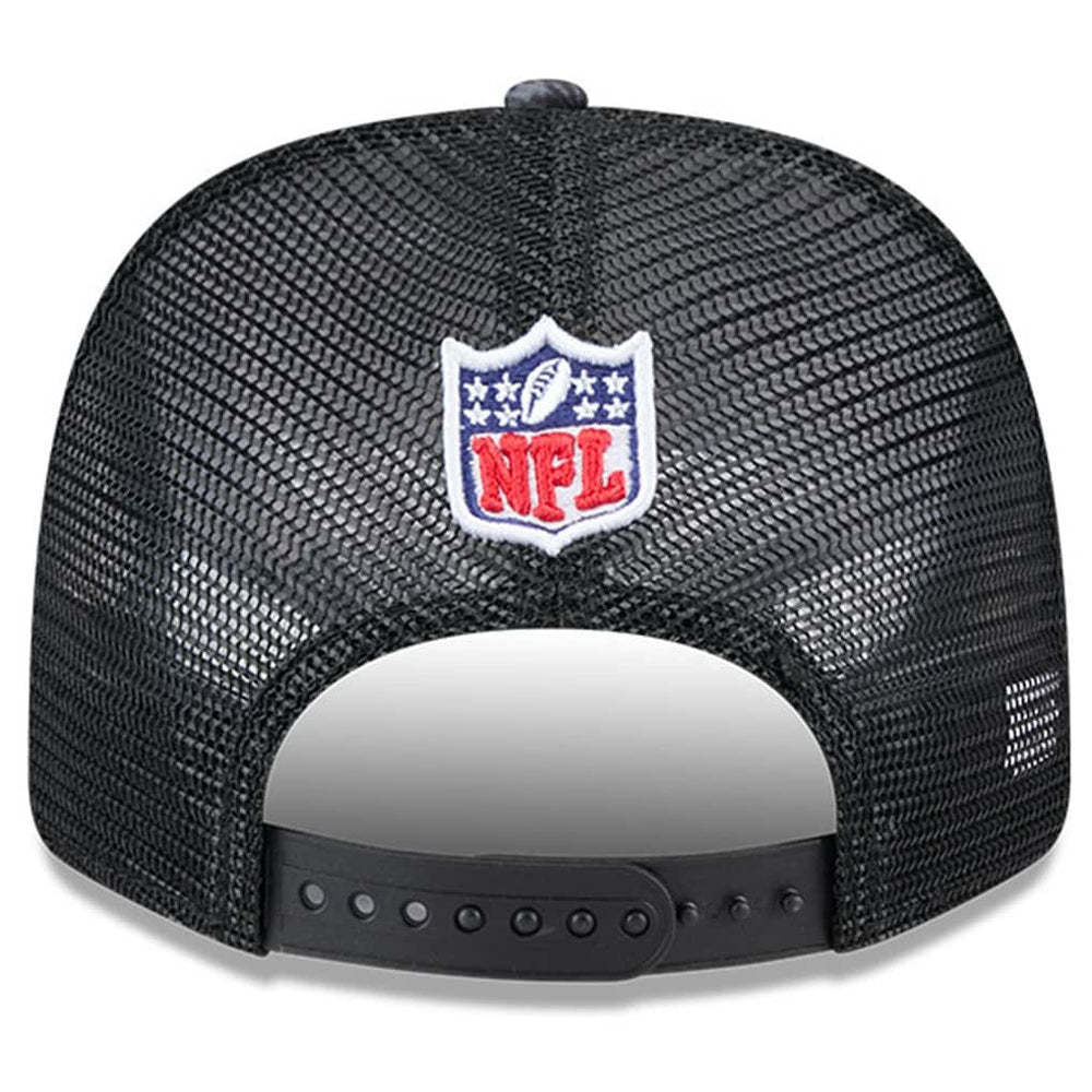 Jacksonville Jaguars New Era 2024 NFL Crucial Catch Plaid 9SEVENTY Trucker Snapback Hat Black - NFL