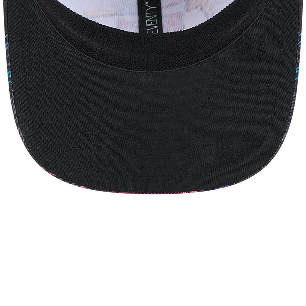 Jacksonville Jaguars New Era 2024 NFL Crucial Catch Plaid 9SEVENTY Trucker Snapback Hat Black - NFL