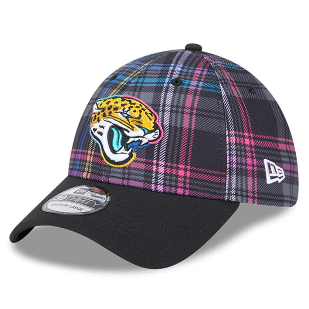 Jacksonville Jaguars New Era 2024 NFL Crucial Catch Plaid 39THIRTY Flex Hat Black - NFL