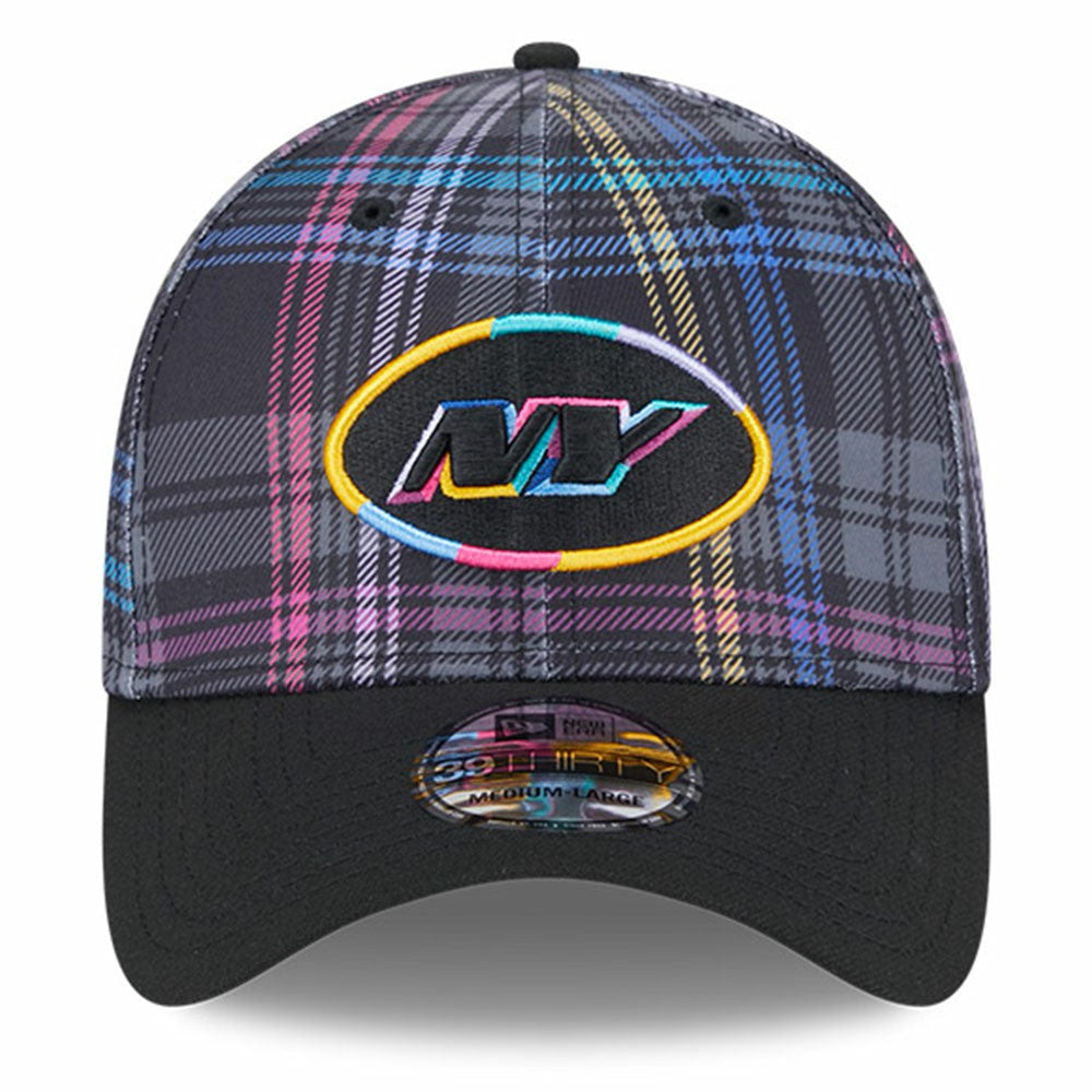New York Jets New Era 2024 NFL Crucial Catch Plaid 39THIRTY Flex Hat Black - NFL