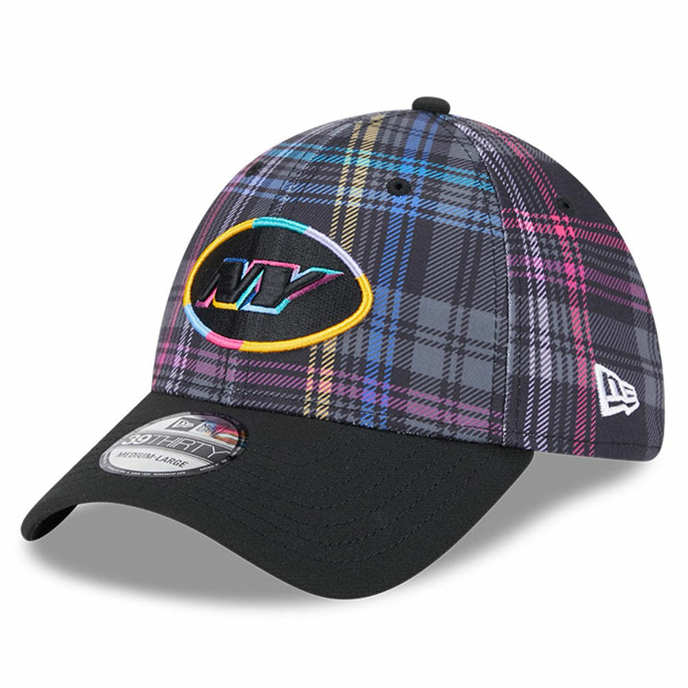 New York Jets New Era 2024 NFL Crucial Catch Plaid 39THIRTY Flex Hat Black - NFL