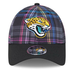 Jacksonville Jaguars New Era 2024 NFL Crucial Catch Plaid 9FORTY Adjustable Hat Black - NFL