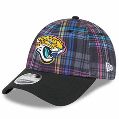 Jacksonville Jaguars New Era 2024 NFL Crucial Catch Plaid 9FORTY Adjustable Hat Black - NFL