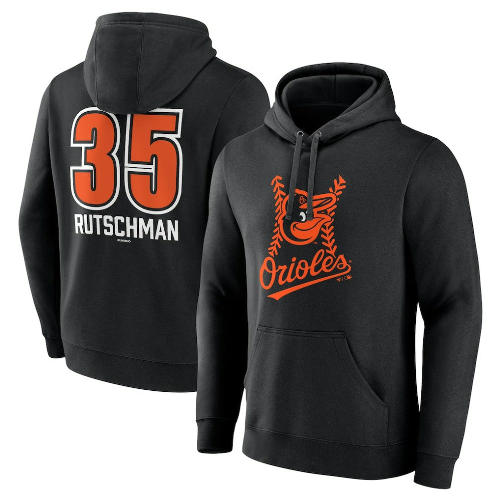 Adley Rutschman Baltimore Orioles Fastball Player Name & Number Pullover Hoodie On Sale