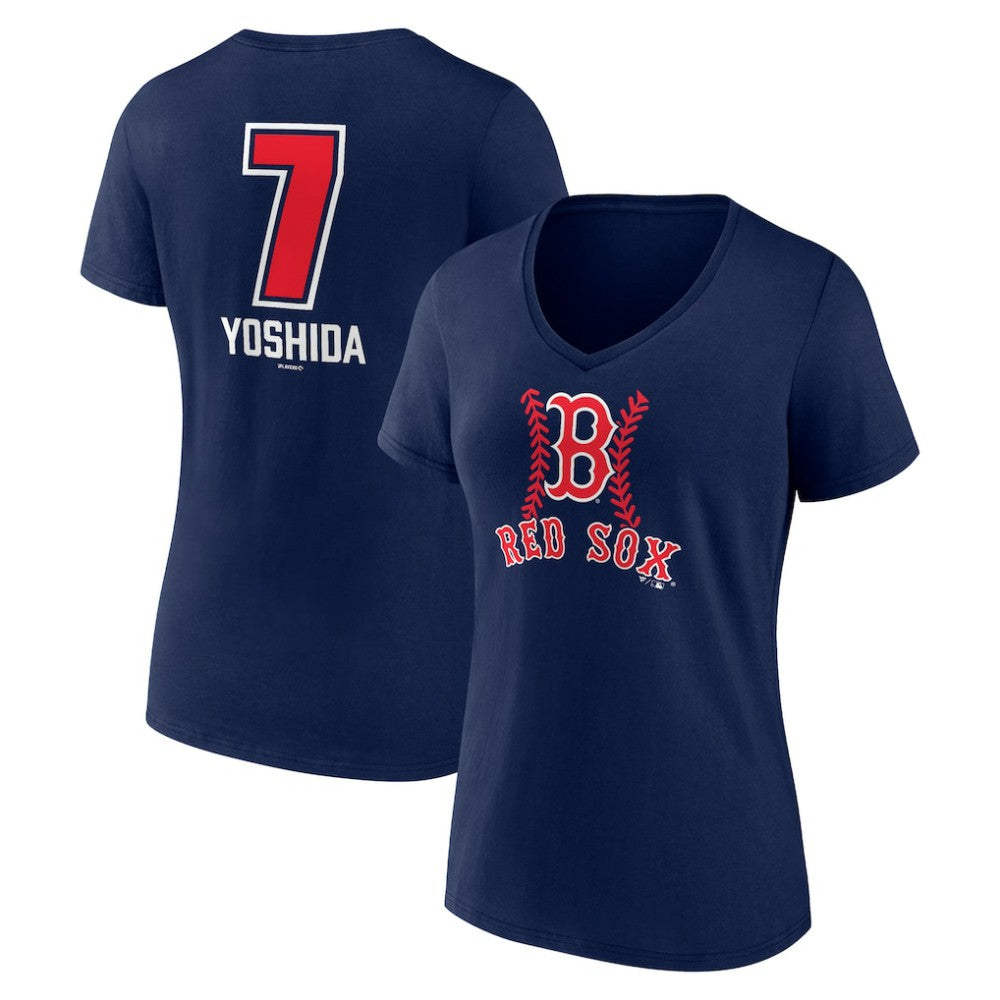 Masataka Yoshida Boston Red Sox Women's Fastball Player Name & Number V-Neck T-Shirt discount