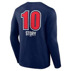 Trevor Story Boston Red Sox Fastball Player Name & Number Long Sleeve T-Shirt Clearance