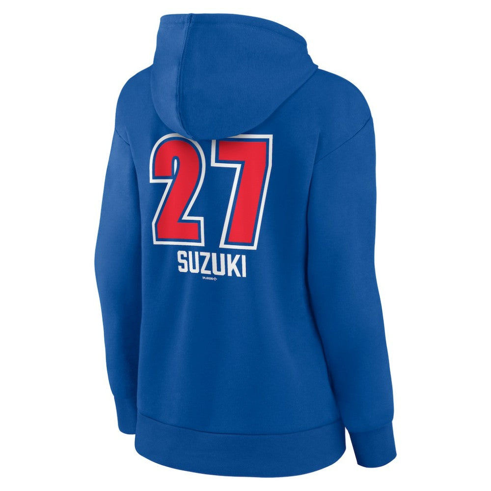 Seiya Suzuki Chicago Cubs Women's Fastball Player Name & Number Pullover Hoodie Sale