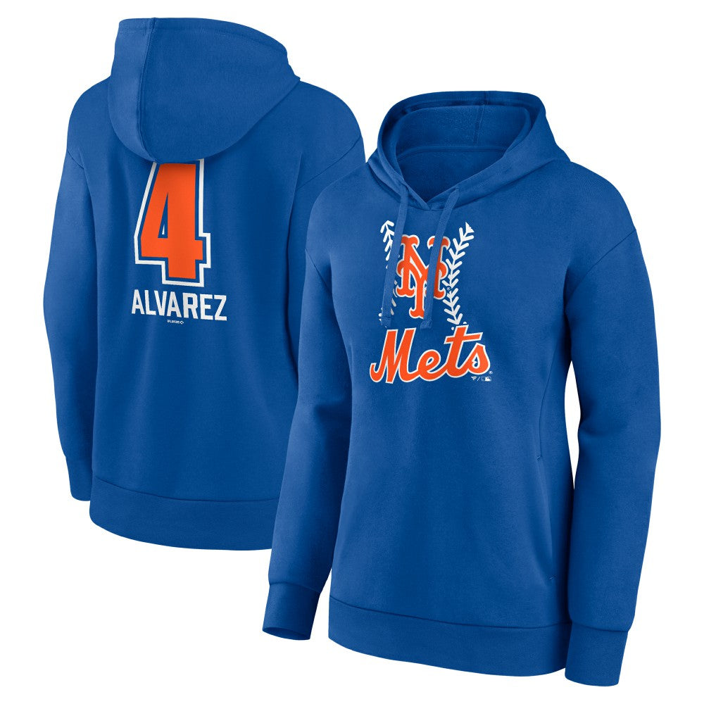 Francisco Alvarez New York Mets Women's Fastball Player Name & Number Pullover Hoodie Online