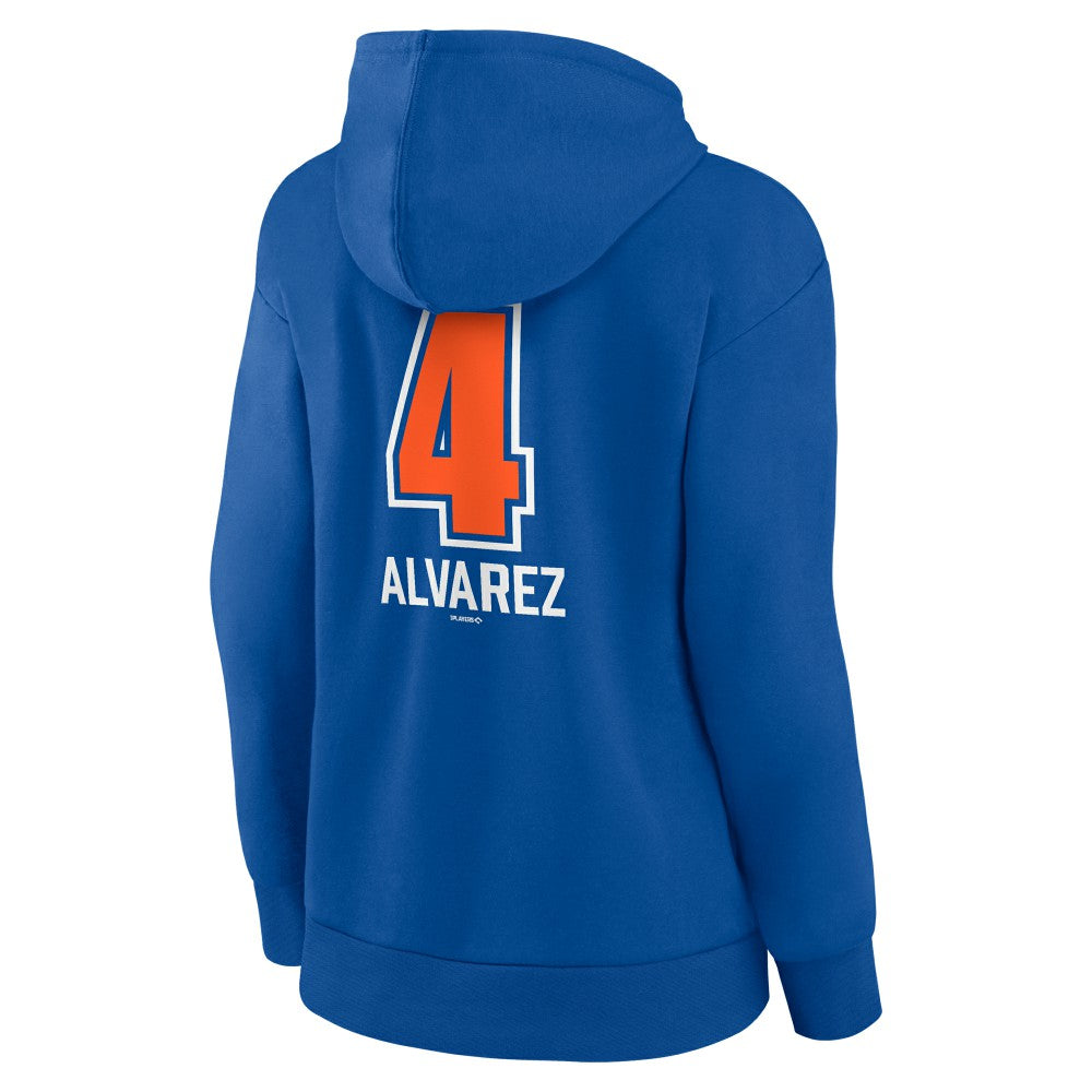 Francisco Alvarez New York Mets Women's Fastball Player Name & Number Pullover Hoodie Online