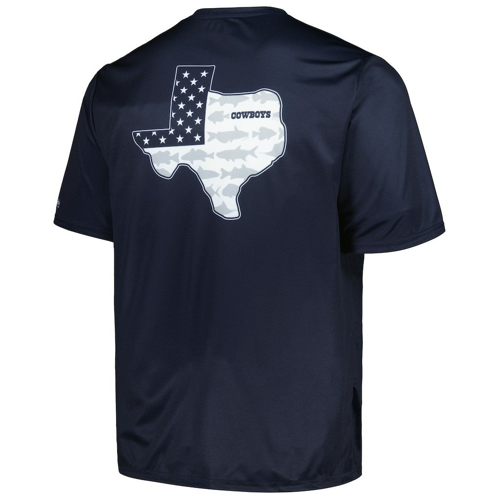 Dallas Cowboys Terminal Tackle Omni-Shade Texas T-Shirt Navy - Columbia