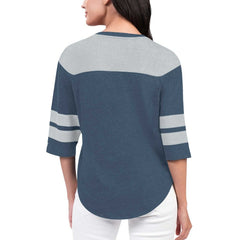 Dallas Cowboys Starter Women's Fullback Tri-Blend 3/4-Sleeve T-Shirt Navy - NFL