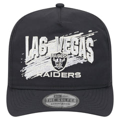 Las Vegas Raiders New Era Throwback Brush Golfer Snapback Hat Black - NFL