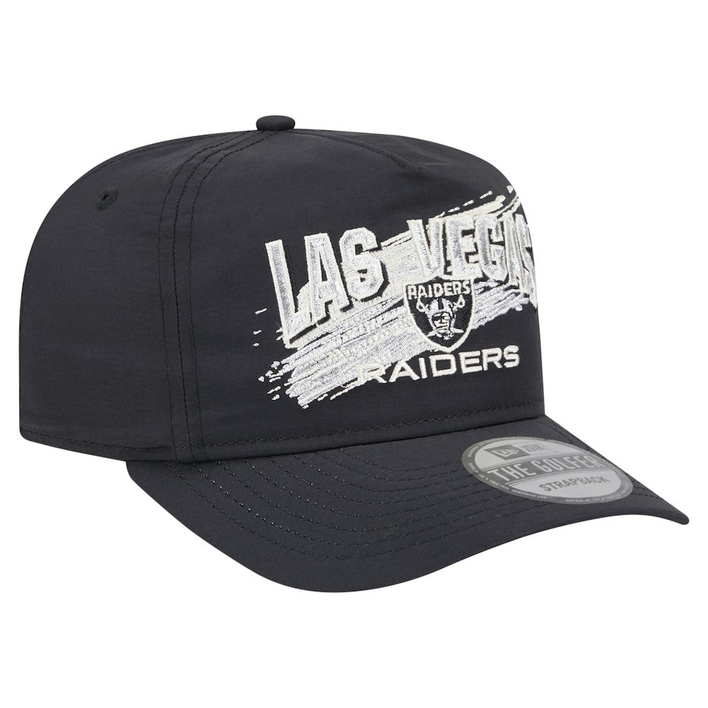 Las Vegas Raiders New Era Throwback Brush Golfer Snapback Hat Black - NFL
