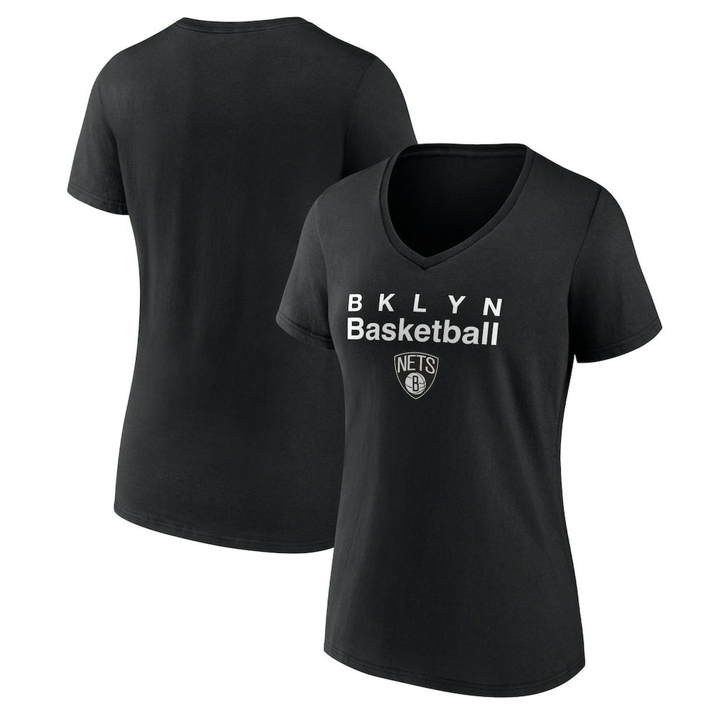 NBA - Brooklyn Nets Pick & Roll Coverage V-Neck T-Shirt - Black