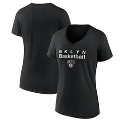NBA - Brooklyn Nets Pick & Roll Coverage V-Neck T-Shirt - Black