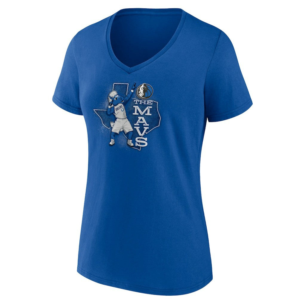 NBA - Dallas Mavericks Pick & Roll Coverage V-Neck T-Shirt - Blue