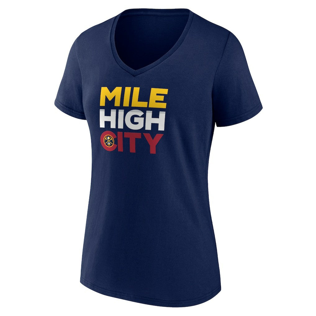 NBA - Denver Nuggets Pick & Roll Coverage V-Neck T-Shirt - Navy