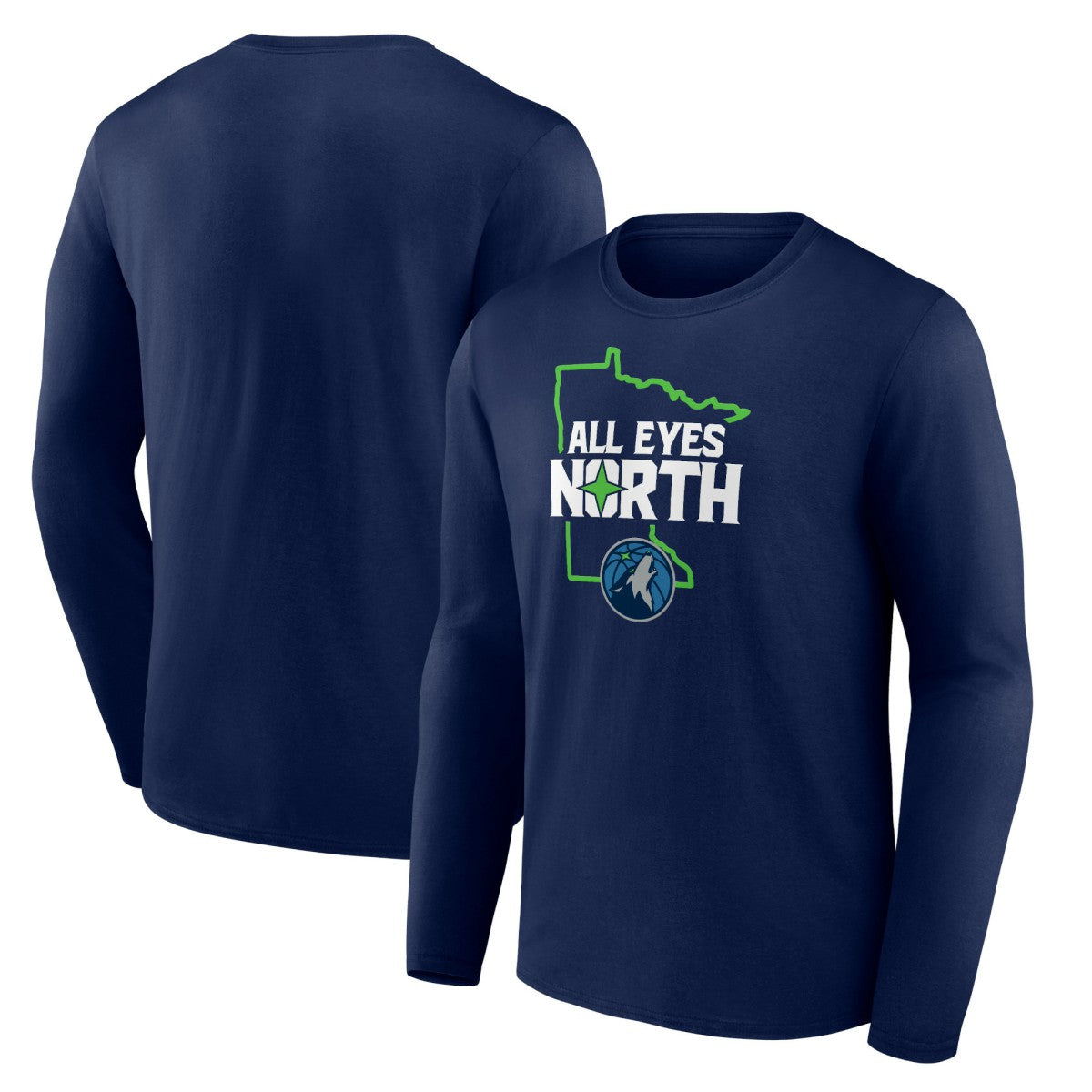 NBA - Minnesota Timberwolves Pick & Roll Coverage Long Sleeve T-Shirt - Navy